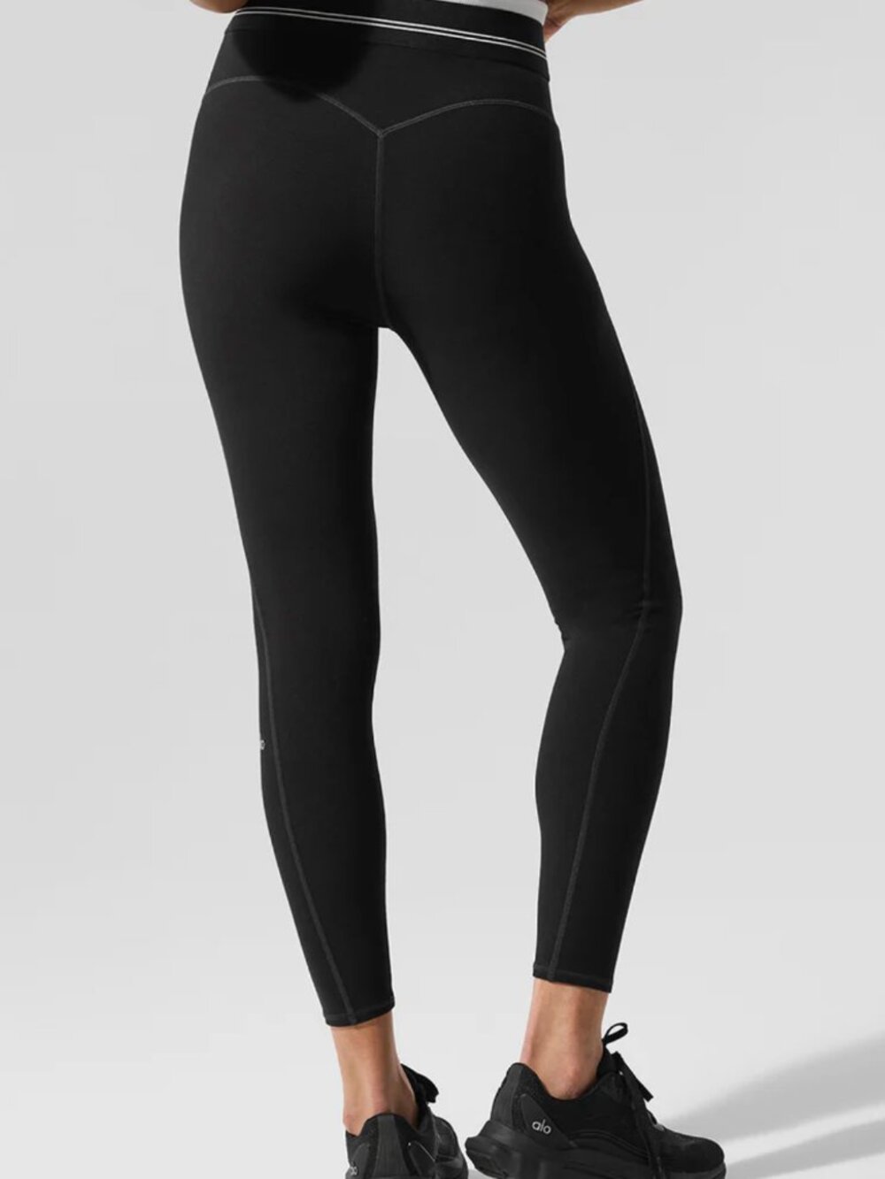 NWT ALO Airbrush High-Waist 7/8 Better Together Legging size M Black/White - Picture 4 of 8